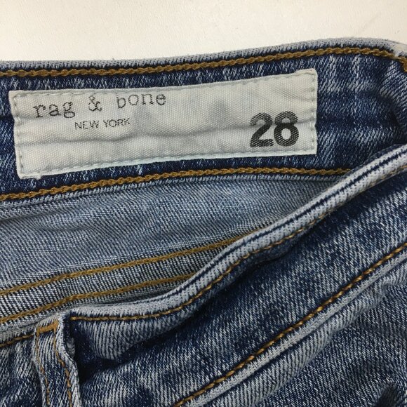RAG & BONE 5 Pocket Norwalk Distressed NINA High Rise Ankle Skinny Jeans - Picture 2 of 11